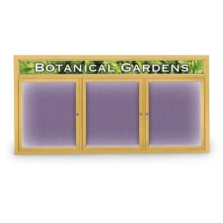 United Visual Products Open Faced Traditional Rounded Corkboard UV644ARC-BRONZE-DBURGU